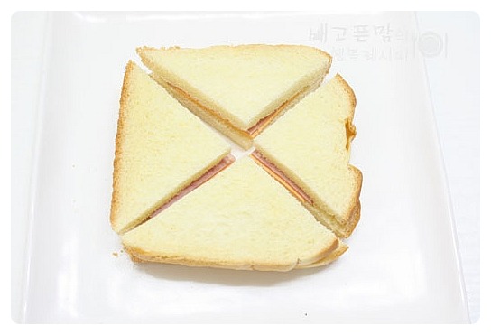 냄새부터 맛있는 아이간식..햄,치즈샌드위치 푸딩.