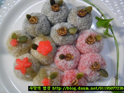 삼색 찹쌀경단