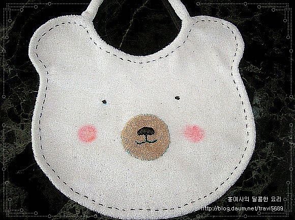 곰돌이 오가닉 아기 턱받이