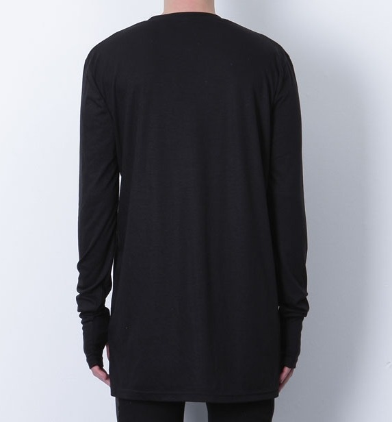 mens thumb hole cuffs long sleeve t shirt basic tee