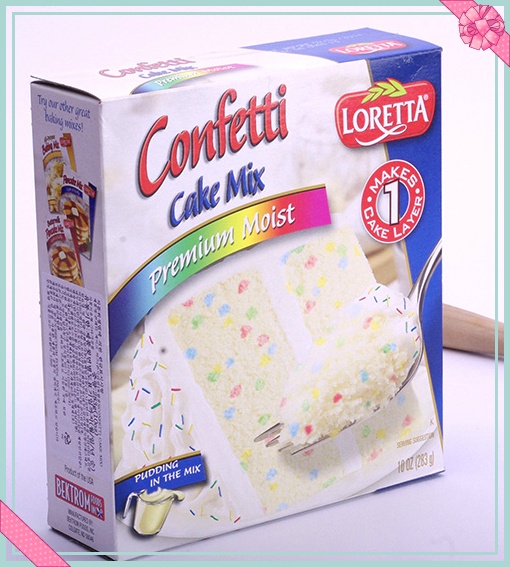 알록달록 컬러가 살아있는 로레타 콘페티 케익믹스/색동케익믹스