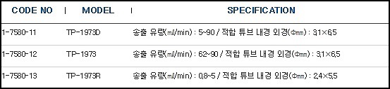 튜빙펌프/LIQUID-FEEDING PUMP 
