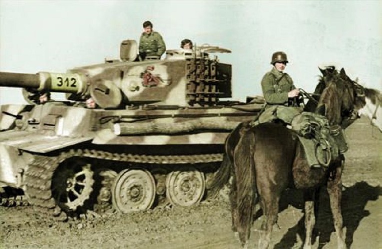 동부전선 독일 505 중전차 대대 312번 E형 타이거-1 전차 Eastern Front German Tiger-1 Ausf. E Schwere Panzer-Abteilung 505 tank No 312